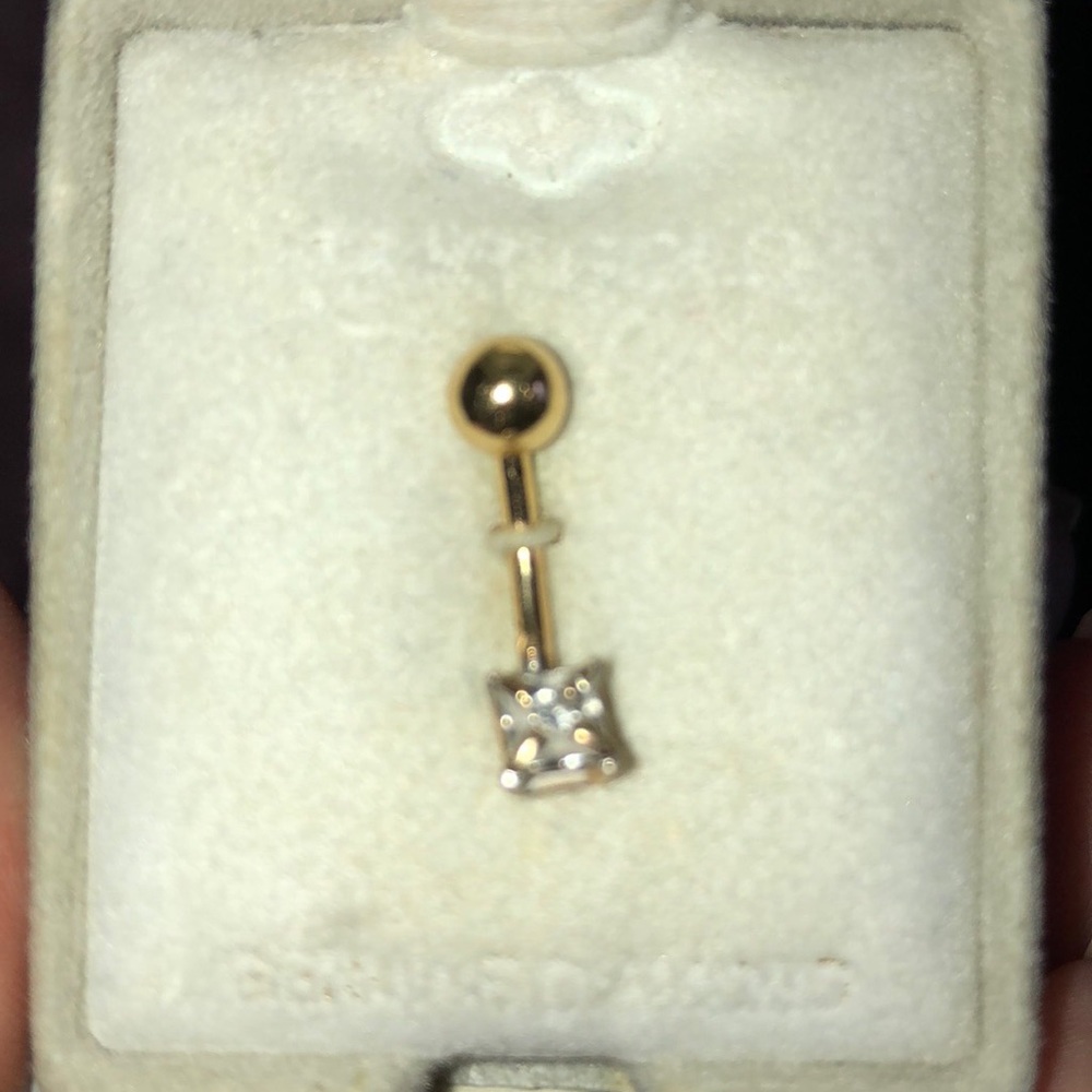 Gold 14K belly bottom ring